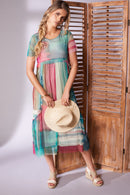 Mesh Print Dress - Apple