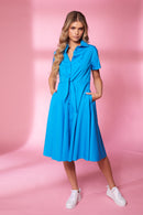 Kate Cooper Tie Detail Shirt Dress - Damson