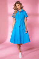 Kate Cooper Tie Detail Shirt Dress - Damson