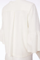 Gathered Sleeve Cuff Jacket - Off White