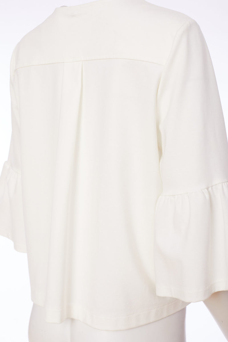 Gathered Sleeve Cuff Jacket - Off White