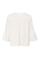 Gathered Sleeve Cuff Jacket - Off White