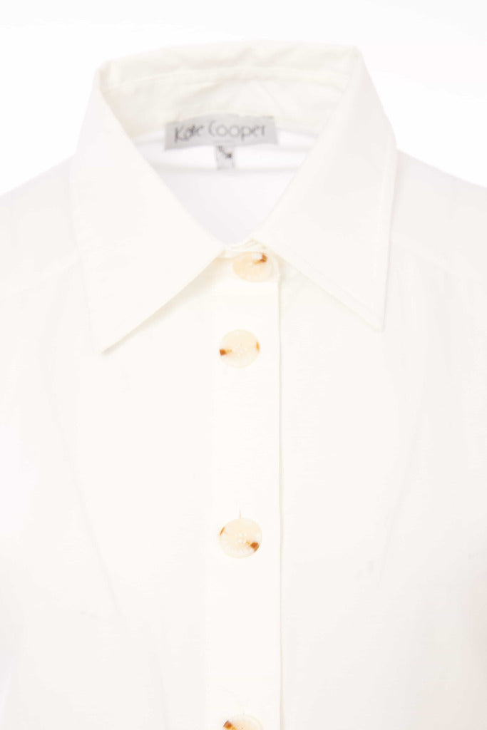 Cotton Pocket Blouse - Off White