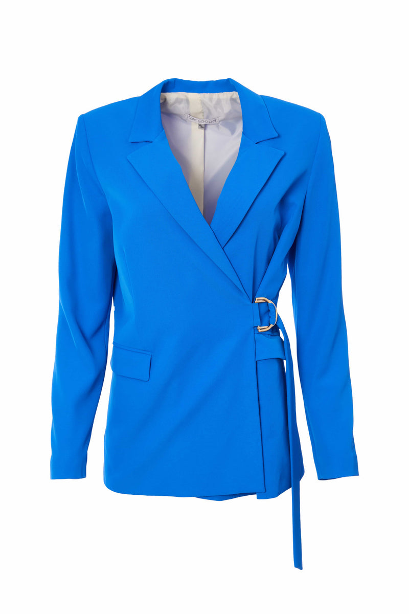 Buckle Wrap Jacket - Dazzling Blue
