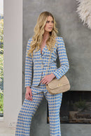 Oval Graphic Print Trouser - Royal Blue