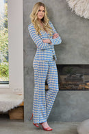 Oval Graphic Print Jacket - Royal Blue