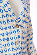 Oval Graphic Print Jacket - Royal Blue