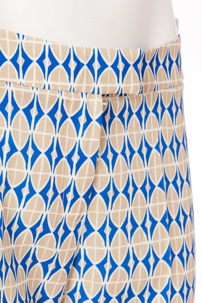 Oval Graphic Print Trouser - Royal Blue