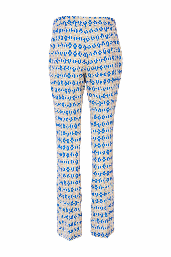 Oval Graphic Print Trouser - Royal Blue