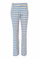 Oval Graphic Print Trouser - Royal Blue