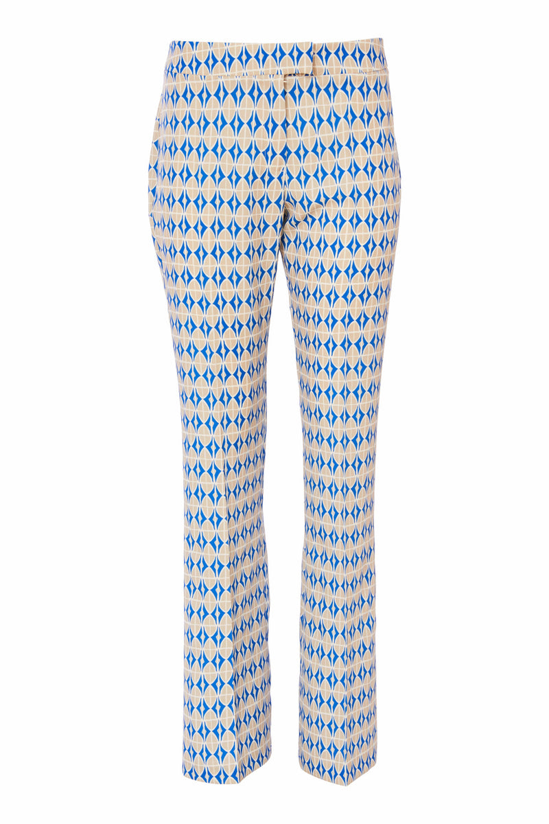 Oval Graphic Print Trouser - Royal Blue