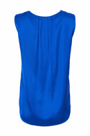 Box Pleat V Neck Cami - Royal Blue