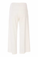 Wide Leg PullUp Crop Trouser - Cream