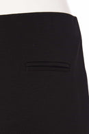 Wide Leg PullUp Crop Trouser - Black
