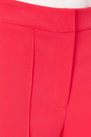 Pintuck Seam Trouser - Poppy Red