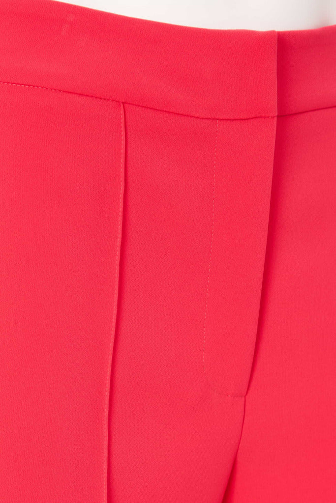 Pintuck Seam Trouser - Poppy Red
