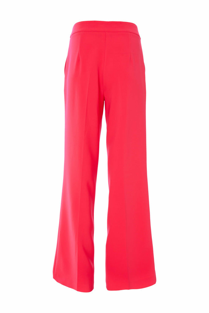 Pintuck Seam Trouser - Poppy Red