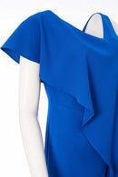 Over Frill Jumpsuit - Royal Blue