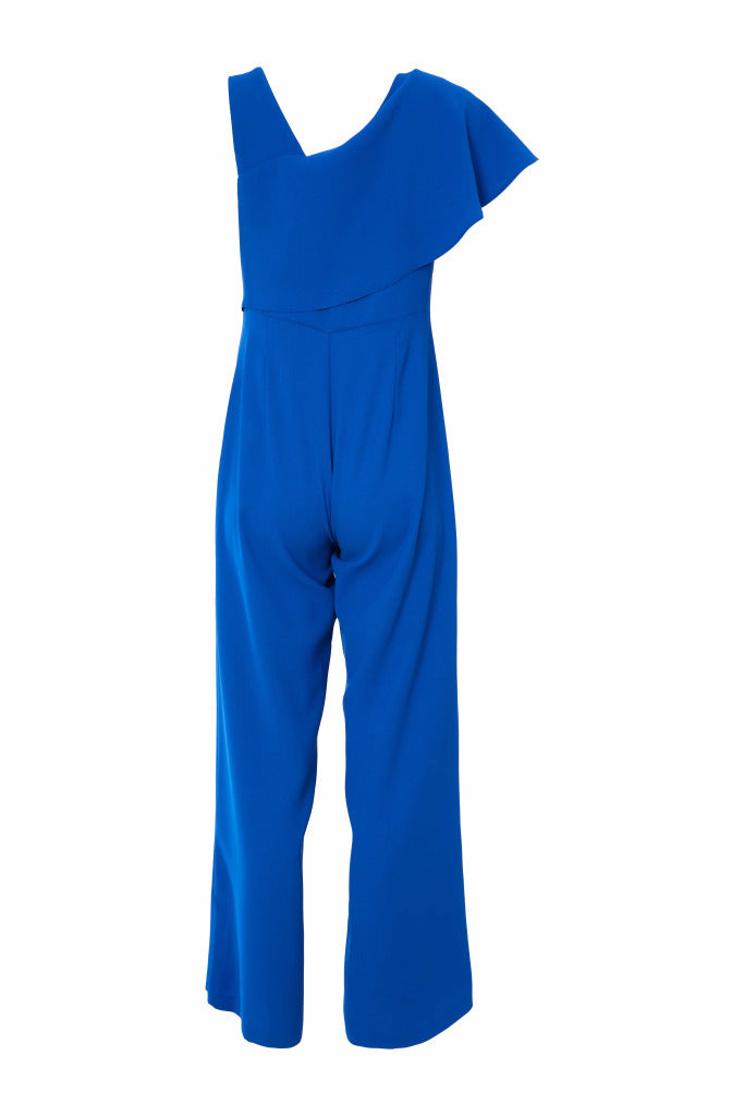 Over Frill Jumpsuit - Royal Blue