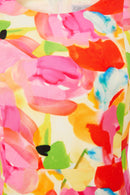 Garden Party Dress - Lemon/pink