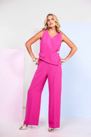 Wrapover Jumpsuit - Hot Pink