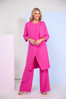 Plain Bootcut Trouser - Hot Pink