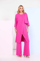 Shoulder Bow Detail Tunic - Hot Pink