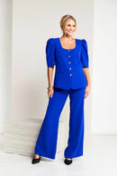 Square Neck Jacket - Royal Blue