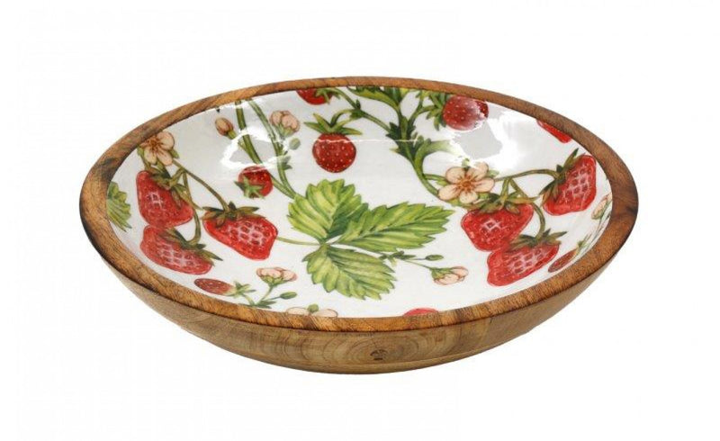 Strawberry Field Enamel Bowl