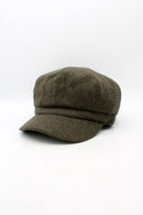 Cotton Viscose Baker Boy Hat - Khaki