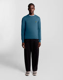 Merino Crew Neck Jumper - Deep Water