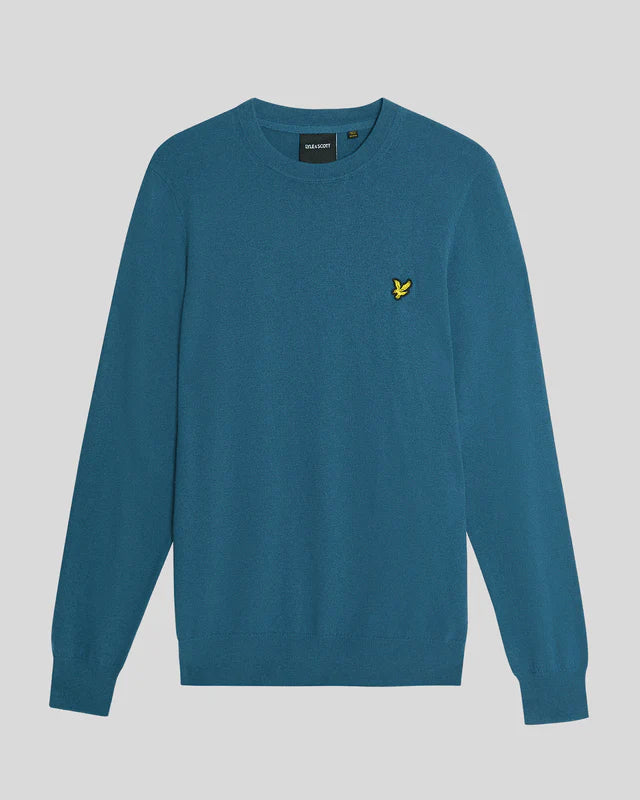 Merino Crew Neck Jumper - Deep Water