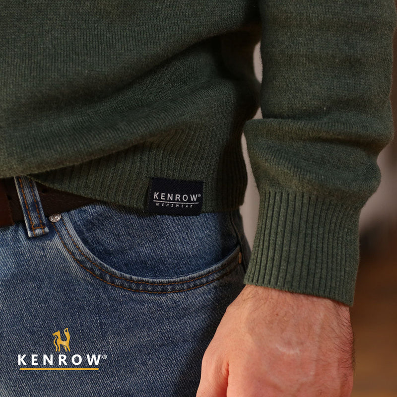 Vince 1/2 Zip Jumper - Sage Melange