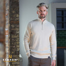 Vince 1/2 Zip Jumper - Sand Melange