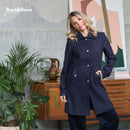 Kyrie Wool Blend Coat - Navy