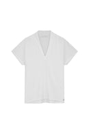 Kallie V Neck Top - Snow White
