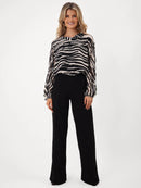 Print Top - Black/stone