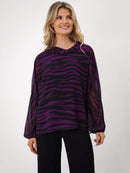 Print Top - Black/purple