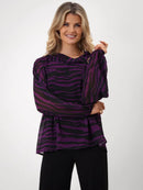 Print Top - Black/purple