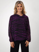 Print Top - Black/purple