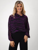 Print Top - Black/purple