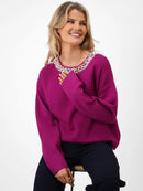 Anna Belle Pearl Jumper - Magenta