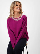 Anna Belle Pearl Jumper - Magenta