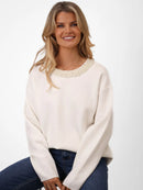 Anna Belle Pearl Jumper - White