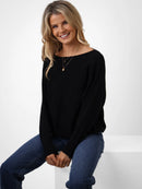 Elba Pearl Detail Jumper - Black