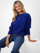 Elba Pearl Detail Jumper - Royal