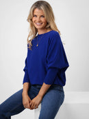 Elba Pearl Detail Jumper - Royal