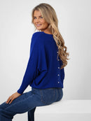 Elba Pearl Detail Jumper - Royal