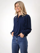 Fia Blouse - Navy