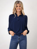 Fia Blouse - Navy